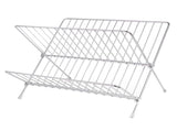 Dish Drainers Foldable X Shape 2 Tier Dish Drying Rack Dinner Plate Bowl Drying Holder Rack for V1294-YM0626-3118220322111