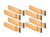 8 Pack Bamboo Adjustable Kitchen Drawer Dividers V178-36045