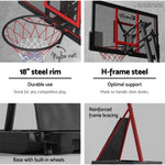 Everfit 3.05M Basketball Hoop Stand System Adjustable Height Portable Red Pro BAS-HOOP-305-S-RD