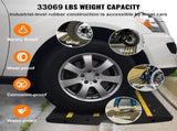 Curb Ramp, 6.5 cm Rise Rubber Driveway Ramps, Heavy Duty 15 tons Weight Capacity Threshold Ramp, V952-ZXDBLYPDGB148U6S1V0