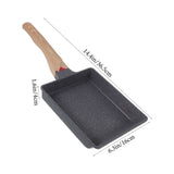 1Set Black Kitchen Frying Pan Non Stick Steak Pan Convenient for Home Cooking V1366-AZ2-W-21152