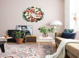 24 Inch Spring Everyday Pink Flower Wreath Front Door, Soft Touch Pink Roses Peony Orchid Wreath V1258-DP02-C-2649