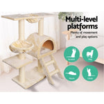 i.Pet Cat Tree 100cm Tower Scratching Post Scratcher Condo House Trees Bed Beige PET-CAT-HSCT003-BE