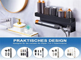 7 in 1 Storage Hair Dryer Holder for Iron Accessories, Hair Tool Organizer Wall Mount, V1192-AZ-W-1087