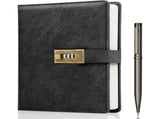Diary with Lock, A5 PU Leather Journal with Lock, 240 Pages, Vintage Lock Journal Password Protected V1237-ZY-203-1393