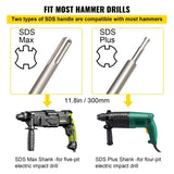 VEVOR Concrete Hole Saw Kit Wall Hole Opener 30-100mm SDS Plus or SDS Max Shank V952-HNTKJTZYCJB121PA7V0