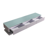 TV Cabinet with 3 Storage Drawers With High Glossy Assembled Entertainment Unit in White colour V43-TVC-SUP-WH