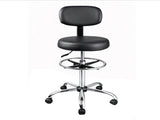 Levede Swivel Office Chair Ergonomic Stool Height Adjustable Footrest Backrest BR1073-BK-H-AU