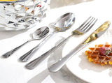 Gold Creative Pineapple-Shaped 410 Stainless Steel 24-Piece Cutlery Set Elegant 6-Person Dining V888-ELOSUNG17143