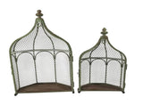 Set 2 Nested Wall Hanging Plant Cages 46cm. 36cm V637-13326CGE
