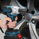 Cordless Electric Impact Wrench Brushless Rattle Gun 1/2" Driver +Large Battery V201-LI0720BU8AUUP