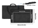 19.7x23.6in Art Portfolio Tote Bag - Large Carrying Storage Case with Handle & Adjustable Shoulder V1192-AZ-W-3331