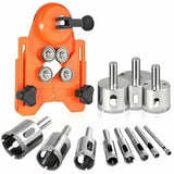 11 Pcs Diamond Saw, Adjustable Punch Locator Tile Saw with Diamond Coated Drill Bits V1237-ZY-715-376