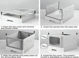 CARLA HOME Foldable Enclosed Cat Litter Box with Scoop - Grey - Plastic - Kitty Litter Tray V178-36497