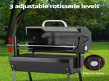 Grillz BBQ Grill Charcoal Electric Smoker Roaster BBQ-ELC-RAC-6535-BK