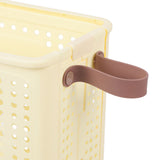 Laundry Hamper Creamy White PP Foldable Laundry Basket with Wheels for Dirty Clothes L V1294-YM0901-3117250020911