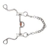 120mm Horse Mouth Snaffle with Chain Stainless Steel Horse Bit for Equestrian Training Equipment V1294-YM3111220273811-0421