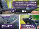 EQUIPMED Electric Wheelchair Folding, Folding, Long Range, Lithium Battery, 24" Rear Wheels, Black V219-HELWLCEQPKK2A