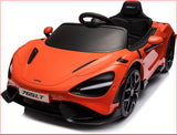 12V Licensed McLaren 765LT Kids Ride On Sports Electric Car V580-CAR-OZ-MCL-ORG