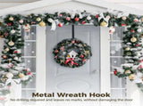 8PCS Wreaths for Front Door, 15" Metal Wreath Hook Over the Door, Z-Shape Design Garland V1369-AZ3-W-08784