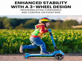 ROVO KIDS 3-Wheel Electric Scooter , Ages 3-8, Adjustable Height, AU Compliant, Lithium Battery, V219-TRNESCRVM1BA