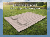 Black Multi-Chamber Car Inflatable Air Mattress with Electric Pump, Storage Bag & Pillows for V888-ELOSUNG45655