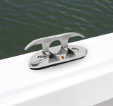 Boat2 Pcs Folding Cleat 4-1/2" Flip-up Dock Marine Grade 316 Stainless Steel with Screws V1259-DP01-A-1361