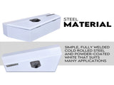 Under Tray Tool Box Underbody Pair Set 750mm White Aluminium V379-UTRYWHTL7SET07