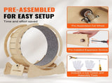 Wooden Cat Exercise Wheel, 43.3" Large Cat Treadmill Wheel for Indoor Cats, Cat Running Wheel with V952-MZMPBJYMSMDBOHXZ2V0