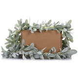 2 Pcs Artificial Flocked Lambs Ear Garland - 6Ft/Piece Soft Faux Vine Greenery and Leaves for V1369-AZ3-W-11233