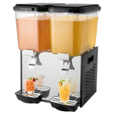 VEVOR Commercial Beverage Dispenser 18L x 2 Tanks Cold Juice Ice Drink Dispenser V952-SYYLJJBSJXS172LLCV3