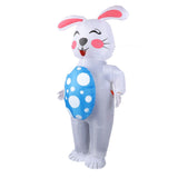 Inflatable Bunny Costume 210T Polyester Waterproof Blow Up Egg Holding Bunny Party Costume V1294-YM0901-3115240009411