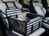 Pet Car Seat for Dogs and Cats Waterproof Mesh Booster Seat Carrier Bag - Striped Car Travel Pet Bed V888-ELOSUNG54512