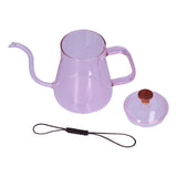 Long Spout Kettle Large Capacity Heat Resistant Easy to Clean Long Mouth Coffee PotPink V1294-YM0714-3118210257911