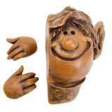 Garden Elf Tree Hugger Polyresin Tree Sculpture Garden Peeker Yard Art for Home Decoration V1294-YM0721-10113066