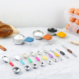 Stainless Steel Measuring Cups and Spoons Set with Leveler V1263-JX-8153