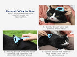 Cat Dog Shedding Tool, Pet Deshedding Brh, Professional Grooming for Short Medium Long Hair Cats and V1258-DP02-F-543