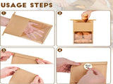 60pcs Kraft Bakery Bags with Thank You Stickers,10.5x6.2x4.7 Inches Sourdough Bread Bags with Tin V1258-DP02-C-712