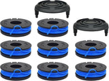 10-Pack String Trimmer Spool for Harbor Freight Bauer 19115C-B 20V Cordless String Trimmer, 0.065" V1188-ZC-DLL-1642