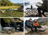 Roll-Up Camping Table, 4-Person Lightweight Portable Outdoor Table with Carry Bag for Picnics BBQ V1259-DP01-H-00037