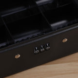 Black Metal Secure Password Checkout Box with Security Code for Retail Store Use and Cash Management V1370-AZ4-19518