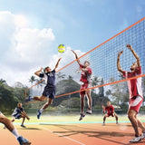 4-Way Net, Adjustable Height Badminton Net Set for Backyard Beach Lawn, Outdoor Portable V952-SFPQW1414YC0XFM07V0