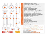 Lab Distillation Kit, 3.3 Boro Lab Glassware Distillation Kit with 24, 40 Joint, 1000ml Essential V952-SYSZLTJJPWW1LEFCIV0