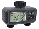 Automatic Irrigation Timer LCD Display 3/4-1/2 Inch Faucet 2 Zone Watering Timer for Outdoor Garden V1294-YM0901-3111250071811