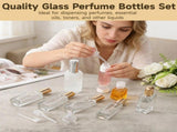 30PCS Glass Perfume Bottles Set, 1 fl oz Refillable Clear Thick Spray Perfume Bottles for Fragrance V1192-AZ-W-18345