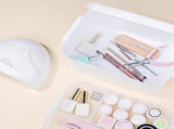 Portable Nail Polish Carrying Box, Plastic Storage Bins with Removable Tray and Lids, Crafts V1189-WXFWAL-20260319-00267