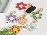 12 Pcs Daisy Party Favors Boho Woven Flowers Keychains Daisy Keychain for Boho Themed Birthday V1192-AZ-W-0507