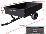 Kartrite 816kg Heavy-Duty Steel Dump Cart with Quick-Release Dumping Handle TLY-SPR-180-BK