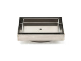 WaterMark Brushed 100mm Square Tile Insert Shower Grate Floor Drain 80mm Waste V1233-SQTI0100D80