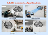 615mm Industrial Wall Mount Fan 3 Speed 4650 CFM for Garage Greenhouse V952-GYBGSFS1JT20T4EE6001V3